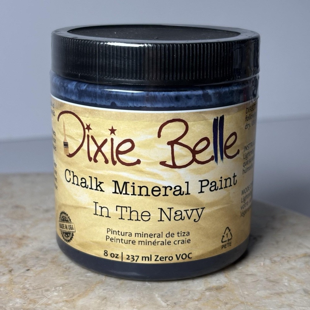 Dixie Belle Chalk Mineral Paint 8 oz In The Navy Zero Voc's